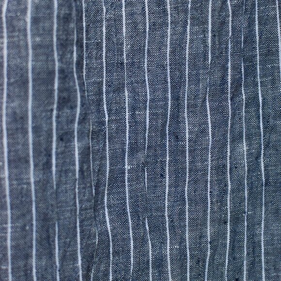 Eileen Fisher Puckered Organic Linen Wide Leg Pants Striped 100% Linen Size LP - Picture 8 of 10